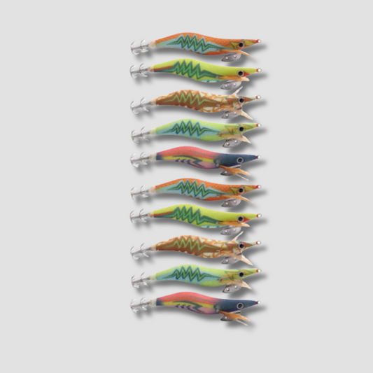Turluttes Lumineuses pour la Pêche aux Calamars – X10 Coloris Variés L'Univers des Pêcheurs