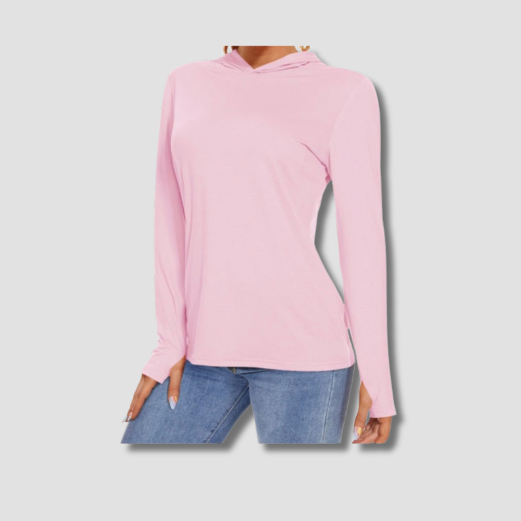 TACVASEN – T-shirt à capuche pour femme, vêtement d'extérieur, Protection contre les UV et le soleil, UPF, 50 +, manches longues, pêche, randonnée, athlétisme L'Univers des Pêcheurs