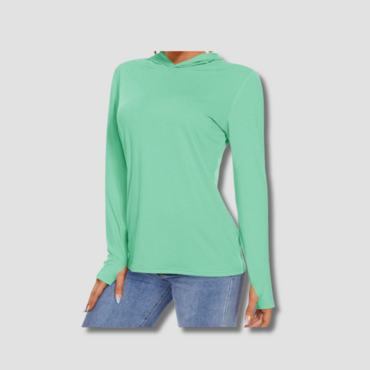 TACVASEN – T-shirt à capuche pour femme, vêtement d'extérieur, Protection contre les UV et le soleil, UPF, 50 +, manches longues, pêche, randonnée, athlétisme L'Univers des Pêcheurs
