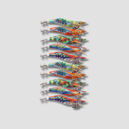 Turluttes Lumineuses pour la Pêche aux Calamars – X10 Coloris Variés L'Univers des Pêcheurs