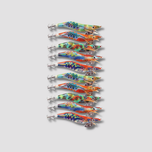 Turluttes Lumineuses pour la Pêche aux Calamars – X10 Coloris Variés L'Univers des Pêcheurs