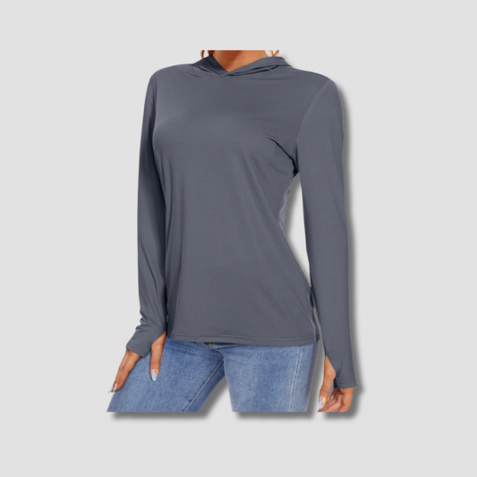 TACVASEN – T-shirt à capuche pour femme, vêtement d'extérieur, Protection contre les UV et le soleil, UPF, 50 +, manches longues, pêche, randonnée, athlétisme L'Univers des Pêcheurs