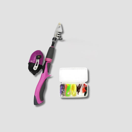 Kit De Pêche Enfant Complet Avec Canne Télescopique - Ensemble Débutant Prêt à L'Emploi, Sac De Transport Inclus, Pour Eau Douce Et Salée